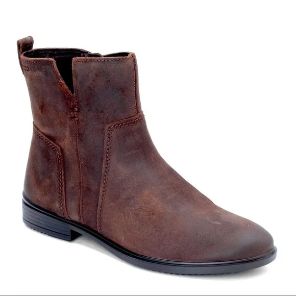 Ecco Women’s Touch  15 Leather/Suede Ankle Boots - Picture 1 of 9